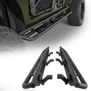 Hooke Road Pair Side Steps Running Board Nerf Bar for 2020 2021 2022 2023 Jeep Gladiator JT Black