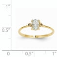 thumbnail image 2 of 14K Yellow Gold Diamond & Aquamarine Birthstone Ring, 2 of 2