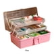 thumbnail image 4 of Kearding Caja de botiquín multifuncional de gran capacidad para todas las necesidades médicas contenedor de medicina Almacenamiento y organización del hogar rosa, 4 of 6