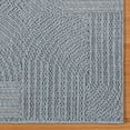 thumbnail image 4 of Gertmenian Malini Karina Denim Blue Modern Geometric Tonal Polyester High-Low Indoor Area Rug, 5x8, 4 of 6