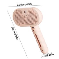 SATRINO Cat Steam Brush, Self Cleaning Pet Spray Hair Removal Comb with Release Button, 3 In 1 Cat Brush for Indoor Cats, Waterproof Pet Grooming Brush for Long Short Haired Dogs Cats