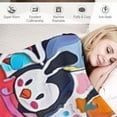 thumbnail image 3 of Orinice Penguin Throw Blanket Gifts - 40"x50" Blanket for Adults, Kids - Colorful Soft Plush Blankets for Couch, Sofa 60x80in, 3 of 6