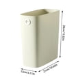 thumbnail image 2 of Teapwant Wastebasket Trash Container PP TPR Plastic Wastebasket Slim Open Top Garbage Container Small Trash Can Garbage Container For Bathroom Bedroom Kitchen, 2 of 2