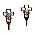 thumbnail image 3 of POINTERTECK 2pcs Cemetery Cross Stake Metal Cross Garden Stake Graves Cemetery Decoration, 3 of 6