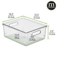 thumbnail image 4 of mDesign Large Plastic Stackable Kitchen Storage Box, Handles, Lid, 8 Pack, Clear, 4 of 9