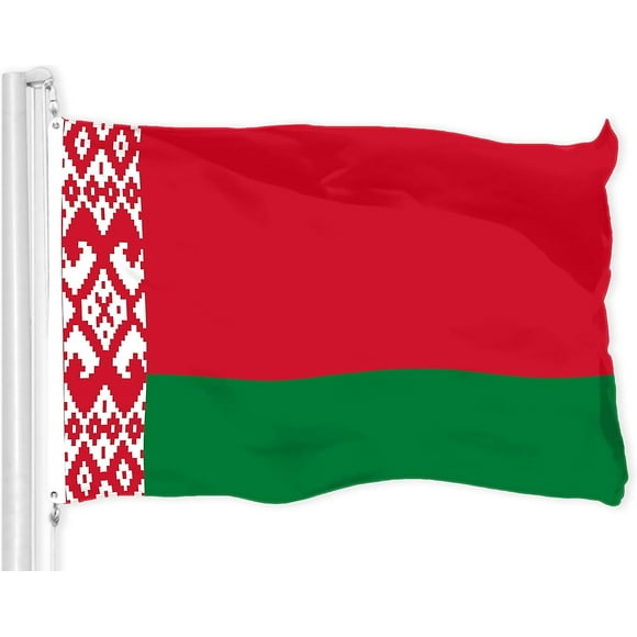 Belarus Flag 3x5 Ft LiteWeave Pro Series Printed 150D Polyester Country Flag, Indoor/Outdoor, Vibrant Colors, Brass