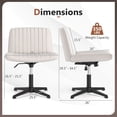 thumbnail image 3 of Costway Chaise Croisée Sans Roues avec Siège Grand Rembourré Doux Hauteur Réglable Moderne Beige, 3 of 10