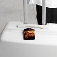 thumbnail image 4 of PhooArto 2 Pack Leather Luggage Tag with Stainless Steel Loop, Cool Flaming Running Horse Baggage Handbag Travel Suitcase Tags with Name ID Card Perfect to Quickly Spot Luggage Suitcase, 4 of 5