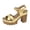 Gold, variant on Heeled Sandals for Women Platform Lug Sole High Heels with Ankle Strap Fashion Open Toe Giltter Leather Dress Shoes Sky Blue Size 6