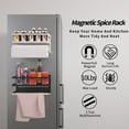 thumbnail image 3 of Magnetic Spice Rack for Refrigerator ,Magnetic Paper Towel Holder , Towel Rack Magnetic Shelf Made of Iron,Used for Kitchen, 3 of 7