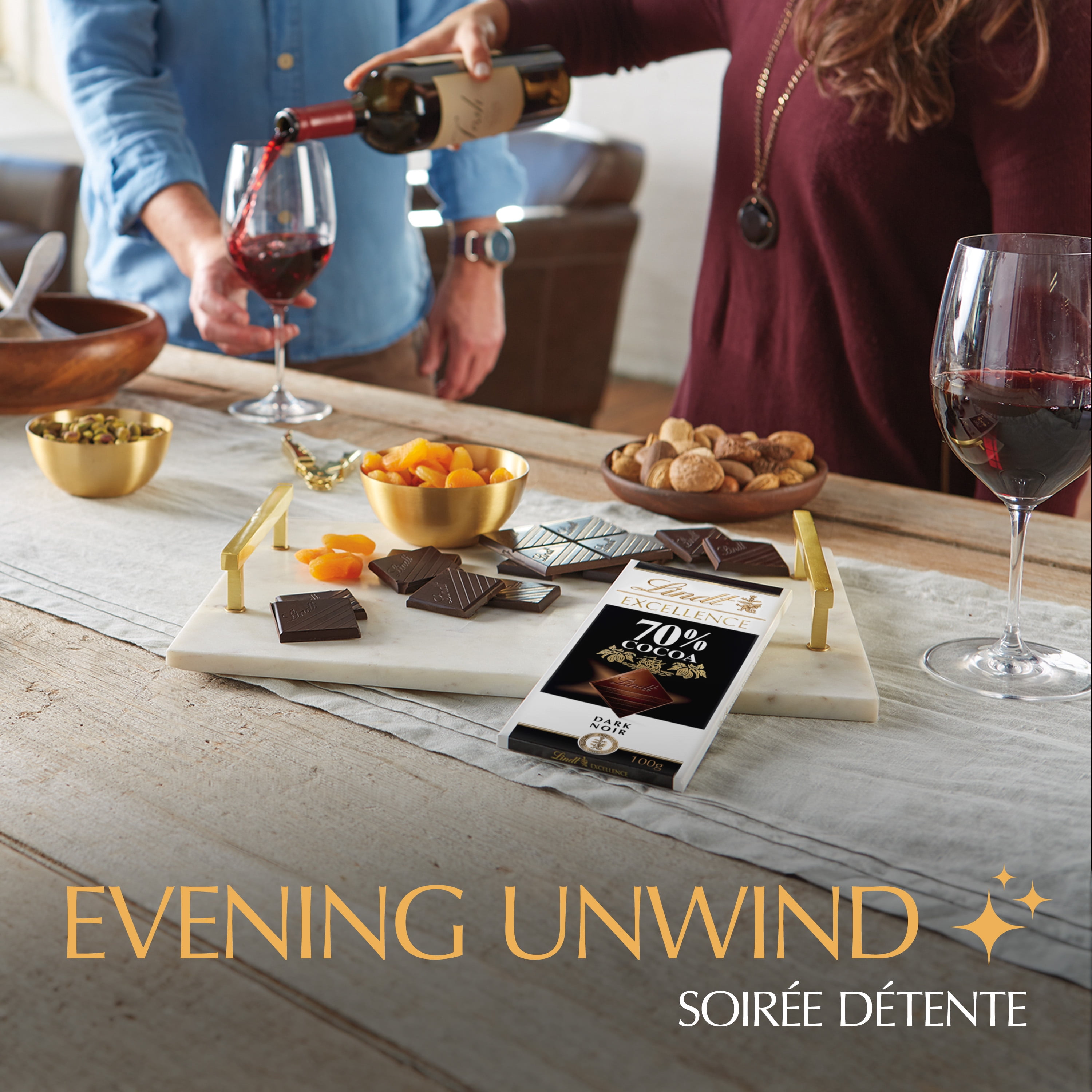 Lindt EXCELLENCE 70% Cacao Dark Chocolate Bar, 100 Grams, 100 g