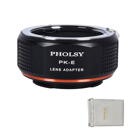 Adaptador de montura de objetivo PHOLSY Manual Focus Pentax K a Sony E