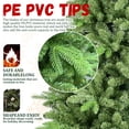 thumbnail image 5 of 6ft Artificial Green Christmas Tree with 1168 PE/PVC Mixed Branch Tips Hinged Premium Foldable Base for Indoor Holiday Decor - Automatic Hinge & Storage Bag, 5 of 8