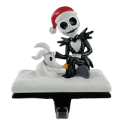 The Nightmare Before Christmas Jack and Zero, Metal Christmas Stocking Holder, Weighted, Black