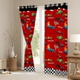 thumbnail image 3 of Homewish Boys Girls Sport Car Curtains Pack of 2 (42x84 Each),Racing Car Theme Curtains Blackout,Geometric Plaid Grid Bedroom Curtains,Super Cozy Room Decor, 3 of 6