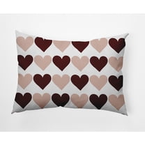20"x14" Simply Daisy Valentines Alternating Hearts Poly Indoor/Outdoor Pillow, Magenta Qty 1