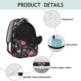 thumbnail image 4 of Pioneer Flower Floral Print Pattern Backpack for School, Cute School Bag with Adjustable Shoulder Straps and Padded Back, 15.3"x11"x7.1", 4 of 5