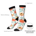 thumbnail image 4 of Xecao Peach Pattern Sport Socks for Women and Men Crew Socks Sporty Calf Socks Casual Socks, 4 of 6
