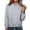 Gray -AQ20, variant on Dwellite Sweatshirt for Women Long Sleeve Crewneck Fall Top with Pocket Cute Winter Loose Fit Shirt Black M