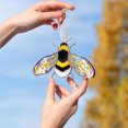 thumbnail image 2 of OIUR Stained Glass Pendant Sun Catcher Bee Hanging Ornament Easy to Hang Handmade Stained Glass Window Hanging Suncatcher Decoration, 2 of 7