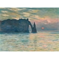 thumbnail image 2 of Monet, Claude 14x12 White Modern Wood Framed Museum Art Print Titled - Sunrise at Etretat, 2 of 4