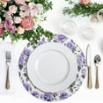 thumbnail image 4 of Ryvnso Rose Flowers Purple Round Plate Mats Dining Table Placemat Set of 4 for Holiday Decoration, 4 of 7