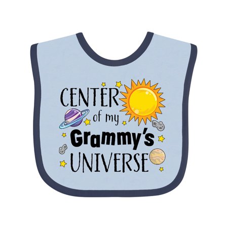

Inktastic Center of my Grammy s Universe Gift Baby Boy or Baby Girl Bib
