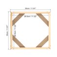 thumbnail image 2 of Unique Bargains Canvas Stretcher Bars Kit, 12x12 Inch Rectangle Solid Wood Frame for Paint, Prints, Oil Paintings, Wood Color, 2 of 5
