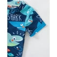 thumbnail image 6 of Musuos Kids Boys Summer Swimsuit 0-5T Casual Shark Printed Short Sleeve Zipper Jumpsuit Swimwear Beachwear, 6 of 10