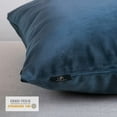 thumbnail image 3 of Phantoscope Soft Silky Velvet Series Square Decorative Throw Pillow Cusion for Couch, 20" x 20", Dark Blue, 2 Pack, 3 of 7