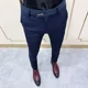 thumbnail image 3 of Pantalones de talla grande para hombre, traje ajustado de color marrón, traje de hombre, pantalones, traje trenzado, reseñas coreanas, muchas prendas de moda para primavera, ropa de trabajo, 3 of 5