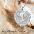 thumbnail image 6 of Angel Wings Necklace 925 Sterling Silver Guardian Angel Wings Pendant Necklace Birthstone Necklace for Women  Christmas Jewelry Gifts, 6 of 10