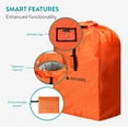 thumbnail image 3 of Navaris Baby Car Seat Travel Bag - Waterproof Durable Car Seat Carrier Cover with Address Tag for Airplane - Gate Check Bag with Carry Straps - Air Plane Baby Essentials - Orange, 3 of 7