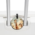 thumbnail image 3 of Giraffe 2Pcs PU Leather Round Luggage Tags with Privacy Cover and Name ID Tag for Suitcase, Handbags, Backpacks, School Bags, 3 of 6