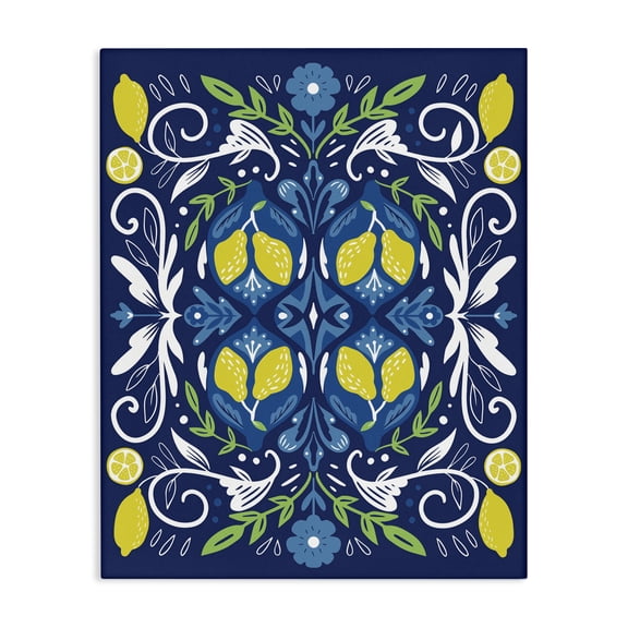 Stupell Industries Eclectic Mosaic Floral Pattern Canvas Art, 16 x 20, by Louise Allen Designs