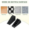 thumbnail image 4 of 2Pcs Door Stoppers for Bottom, Plastic Anti-Slip Door Stopper Wedge, 1.89 Inch Height, Black, 4 of 6