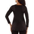 thumbnail image 3 of Women's Long Sleeve Three Button Henley Tunic Top, 3 of 4
