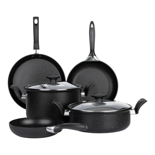 Batería de Cocina con Antiadherente Ekco Advance 7 piezas de Aluminio - Negro