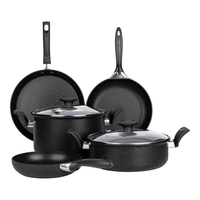 Batería de Cocina con Antiadherente Ekco Advance 7 piezas de Aluminio - Negro