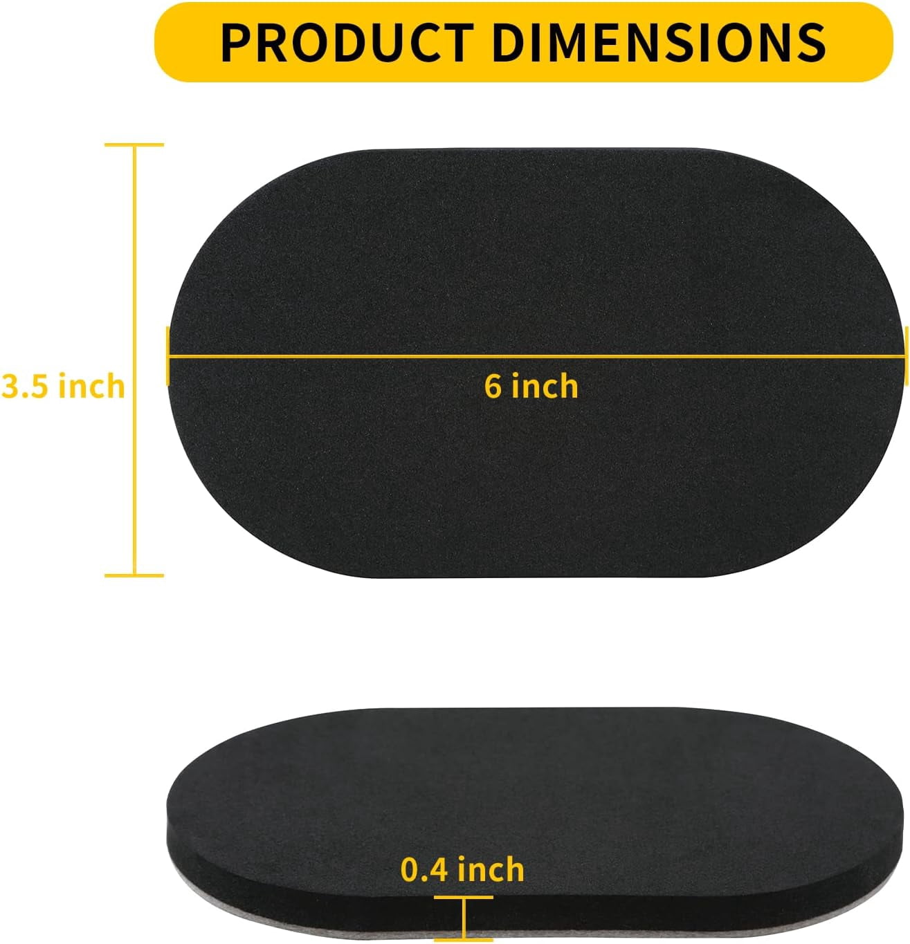 Reusable Furniture Sliders for Hardwood Floors 8 Pack Rectangle Felt and EVA Foam Moving Pads for Hard Surfaces 3.5 in x 6 in Beige