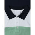 thumbnail image 3 of Ma Croix Mens Premium Lightweight Heritage Chest Stripe Pattern Polo Short Sleeve Pique Golf T Shirt, 3 of 6