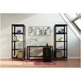 thumbnail image 4 of Space Solutions RTA 72-inch High Mobile 5-Shelf Metal Bookcase Black, 4 of 15