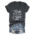 thumbnail image 2 of Faith Hope Love Graphic Tees for Women 2026 Summer Short Sleeve V Neck Positive Inspirational Tshirt, 2 of 2