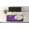thumbnail image 2 of East Computer Mouse Pad, Chinese Woman Flying on Ocean with Lanterns and Full Moon Cartoon, Rectangle Non-Slip Rubber Mousepad Large, 31" x 12" Gaming Size, Purple and Multicolor, by Ambesonne, 2 of 2