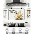 thumbnail image 5 of Stove Top Covers for Electric Stove 31x24 Inches, Yellow Sunflower Heat Insulation Fireproof Glass Cooktop Protector, Gnomes Vintage Bee Butterfly Art Countertop Stovetop Cover for Kitchen, 5 of 8