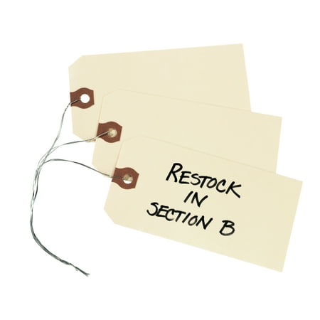 Avery Price Tags with String Attached  11.5 pt. Stock  4-3/4  x 2-3/8   1 000 Manila Hang Tags (12605)