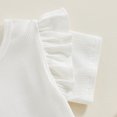 thumbnail image 4 of Bagilaanoe Toddler Baby Girls T-Shirts Solid Color Fly Sleeve Ribbed Tees 12M 18M 24M 3T 4T 5T Kids Summer Casual Tops, 4 of 6