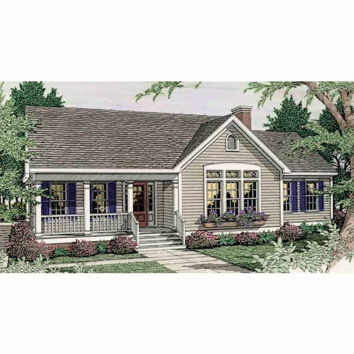 The House Designers: THD-3626 Builder-Ready Blueprints to Build a Country House Plan with Slab Foundation (5 Printed Sets)