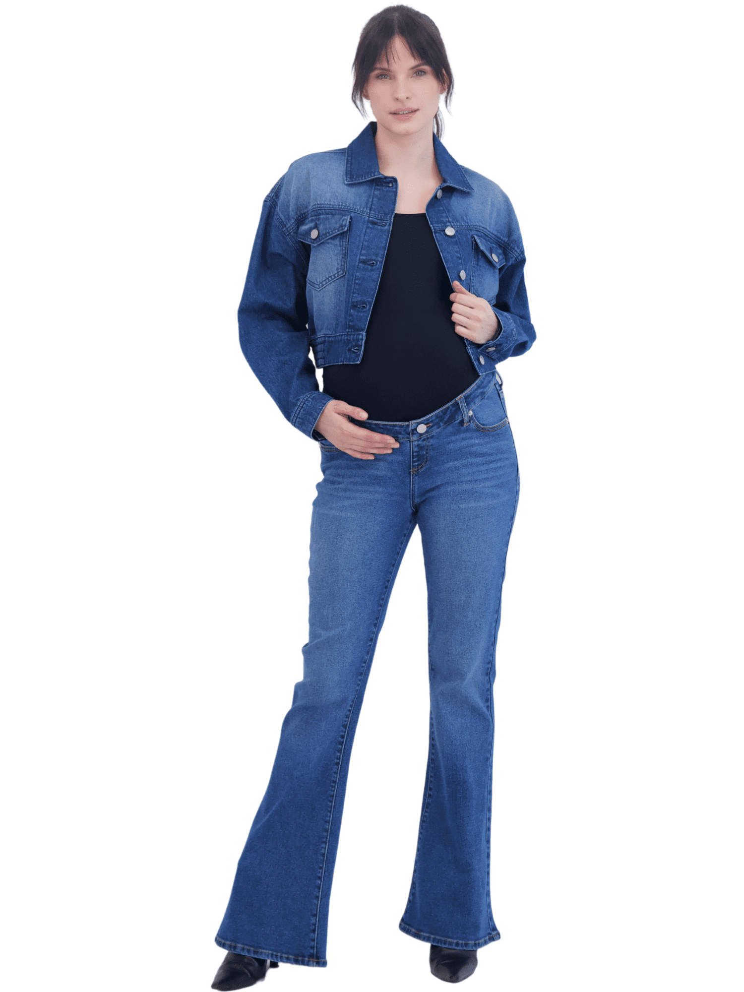 Time and Tru Maternity Flare Leg Jean, Sizes S-XXL