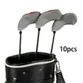 thumbnail image 4 of LOVIVER 10x Golf Irons Head Cover Set Protect Case Driver Woods Headcovers Scratch gray red, 4 of 8